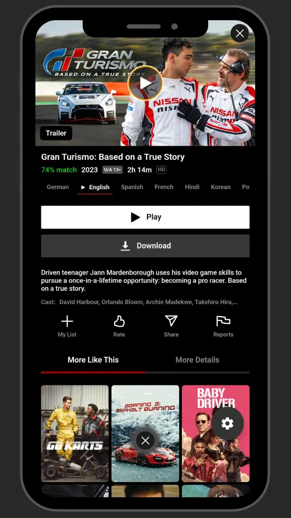 Stream all Netflix content on netmirror apk